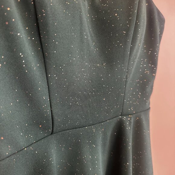 City Triangles Emerald Green Glitter Skater Dress Size 1 Holiday Party - Picture 8 of 10